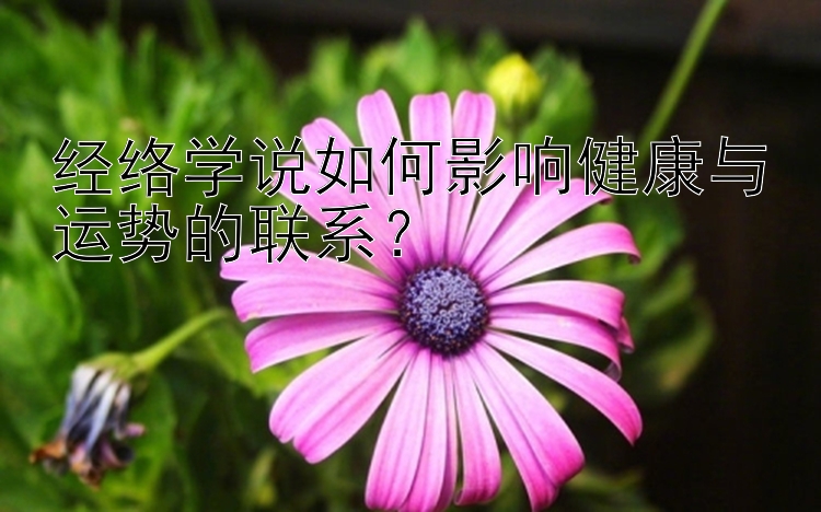 经络学说如何影响健康与运势的联系？