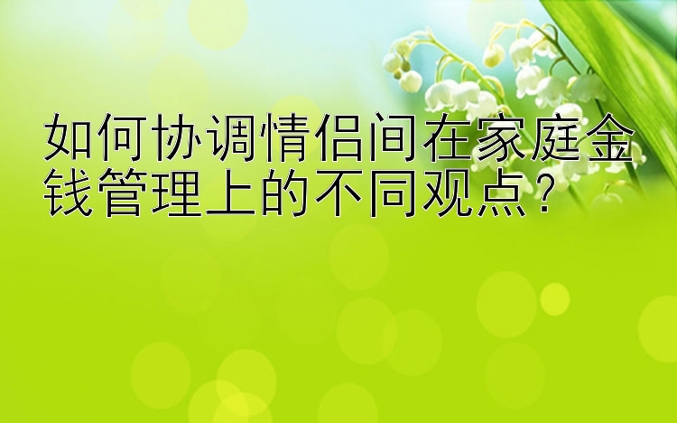 如何协调情侣间在家庭金钱管理上的不同观点？