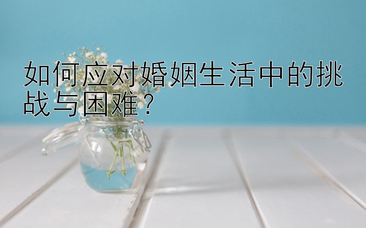 如何应对婚姻生活中的挑战与困难？