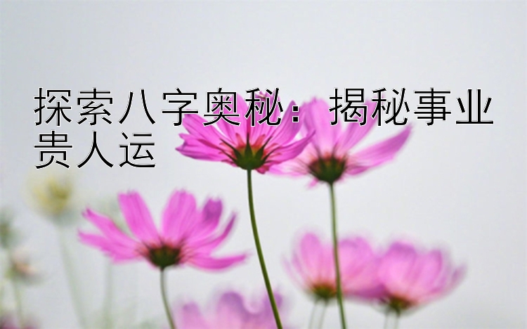 探索八字奥秘：揭秘事业贵人运