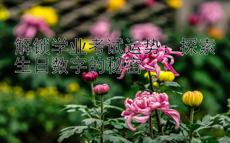 解锁学业考试运势：探索生日数字的秘密