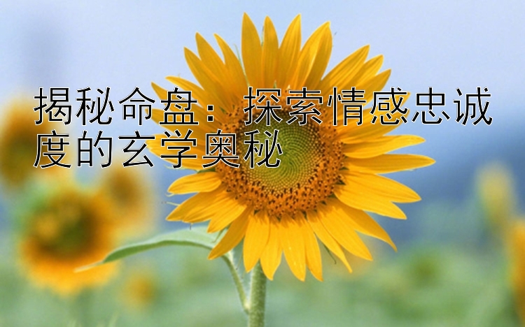 揭秘命盘：探索情感忠诚度的玄学奥秘