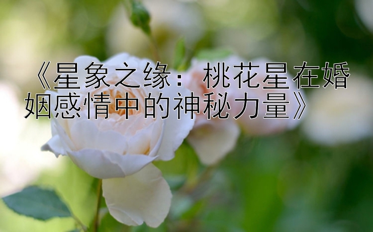 《星象之缘：桃花星在婚姻感情中的神秘力量》