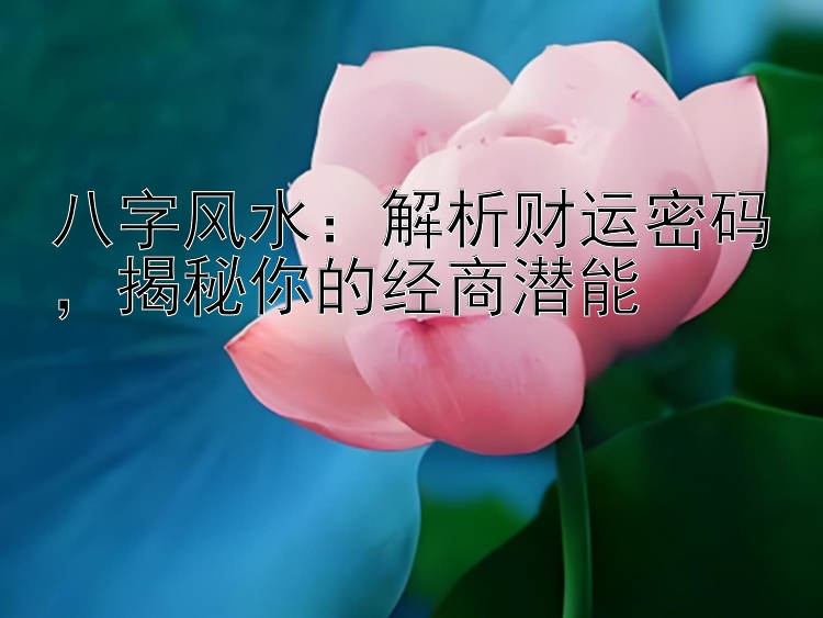 八字风水：解析财运密码，揭秘你的经商潜能