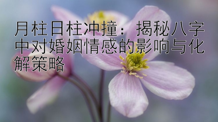 月柱日柱冲撞：揭秘八字中对婚姻情感的影响与化解策略