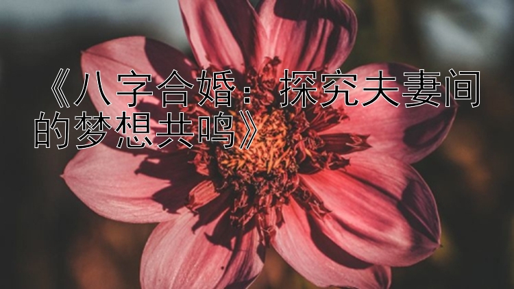 《八字合婚：探究夫妻间的梦想共鸣》