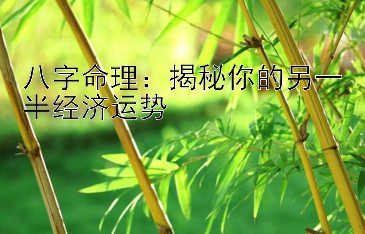 八字命理：揭秘你的另一半经济运势