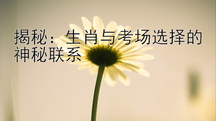 揭秘：生肖与考场选择的神秘联系