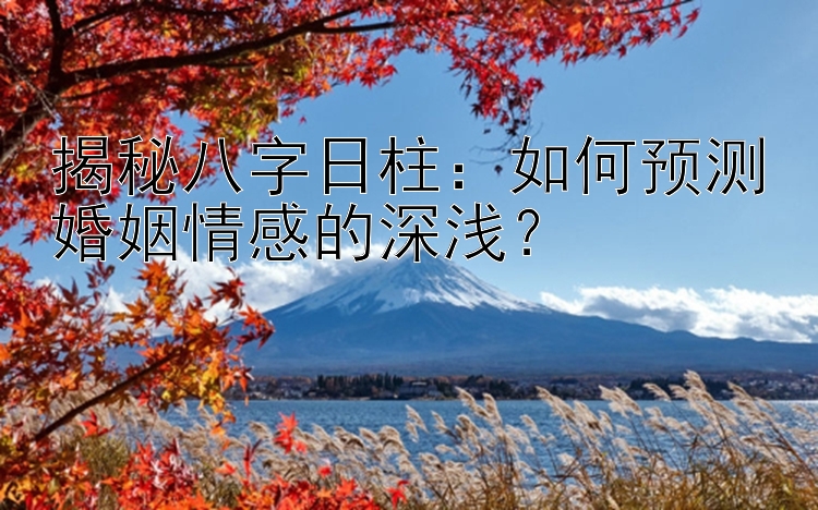 揭秘八字日柱：如何预测婚姻情感的深浅？